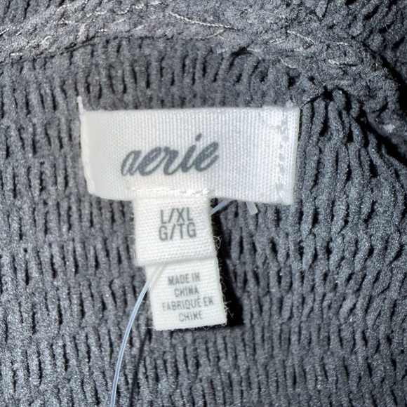 Aerie Gray Women's Open-Front Poncho - Picture 3 of 6